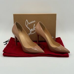 (SOLD) Christian Louboutin Nude Pigalle Patent Leather Heels Size 39